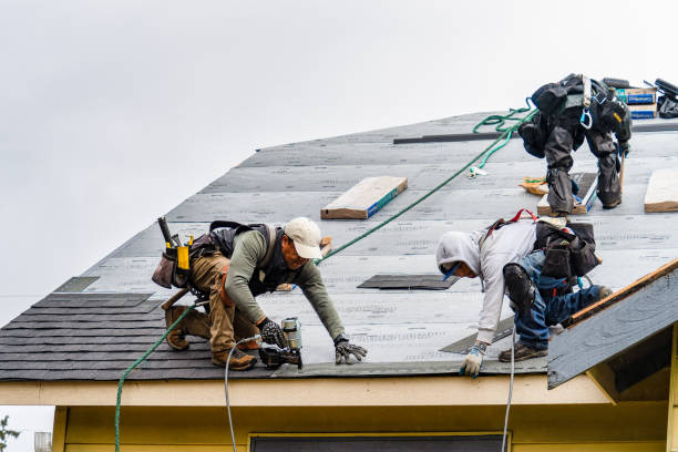 Professional Roof Replacement technician working in East Williamson, NY
